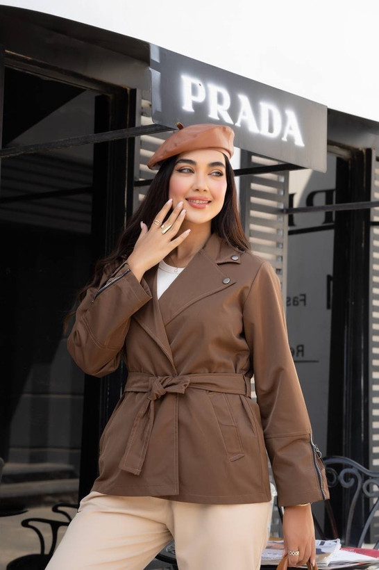 بارانی استین زیپ زنانه