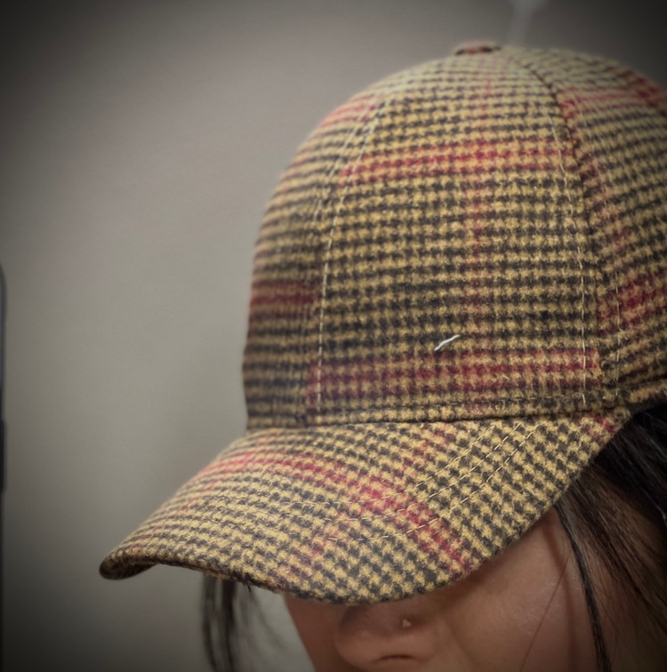 کلاه چهارخونه ریز پشمی