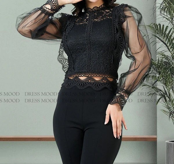 شومیز استین حریر