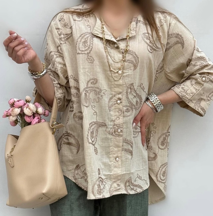 شومیز سوزن دوزی اسپرت