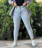 شلوار جین اسکینی ابی یخی زنانه