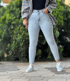 شلوار جین اسکینی زنانه رنگ ابی یخی