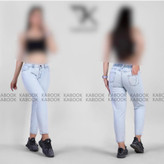 شلوار جین مام فیت زنانه پشت کش