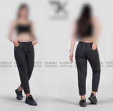 شلوار جین مام فیت زنانه با کش پشت