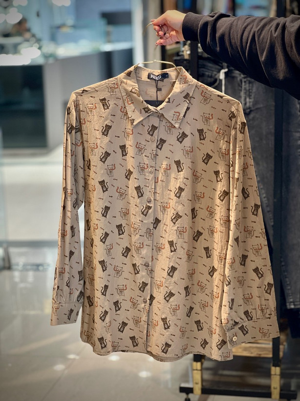 شومیز طرح گربه وارداتی زنانه