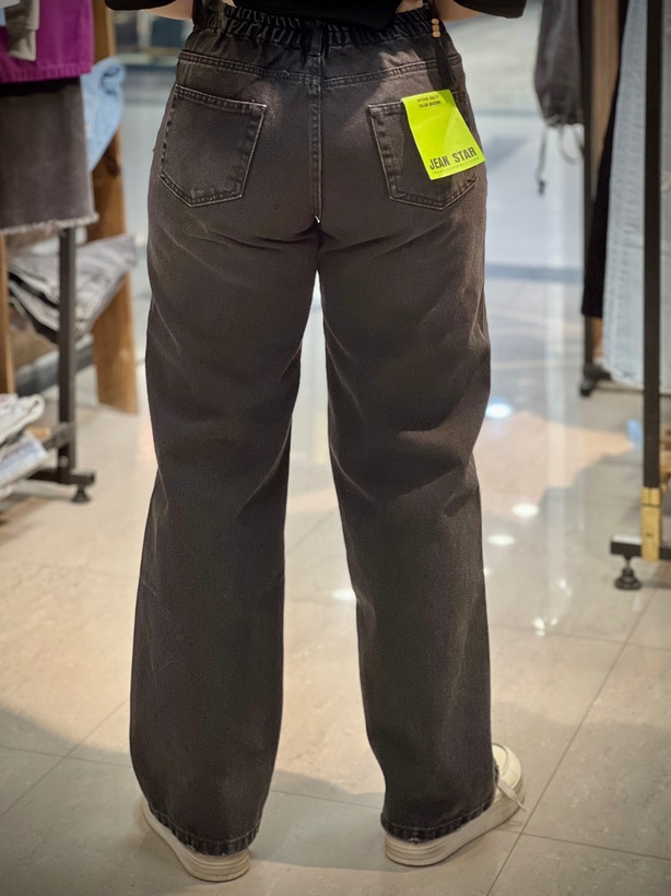 شلوار نیم بگ زغالی زنانه