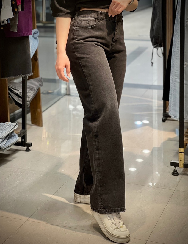 شلوار شیک نیم بگ جین زنانه