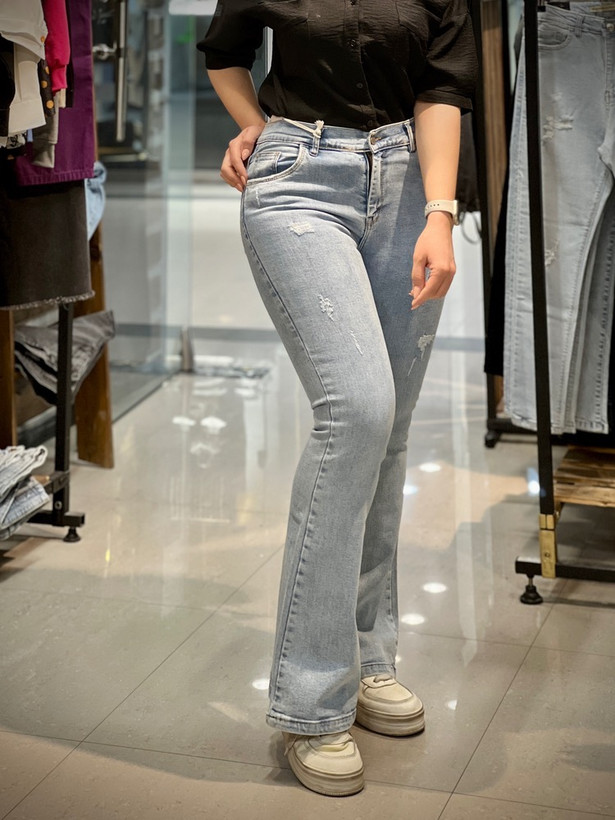 شلوار دمپا گشاد جین زنانه