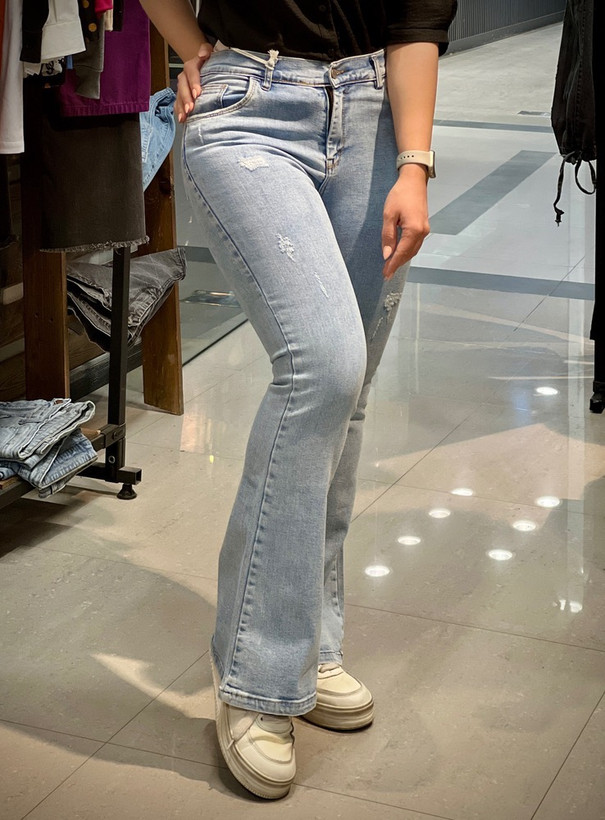 شلوار کشی جین دمپا زنانه