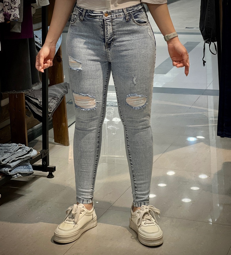 شلوار جین اسکینی ابی روشن زنانه