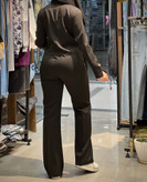 کت و شلوار کرپ کج راه مجلسی زنانه