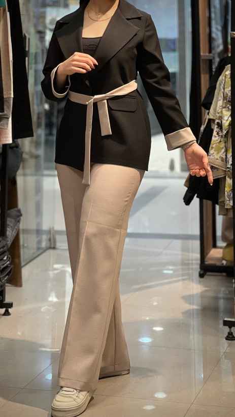 کت و شلوار همراه کمربند زنانه