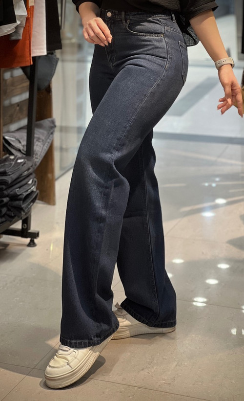 شلوار نیم بگ جین زنانه