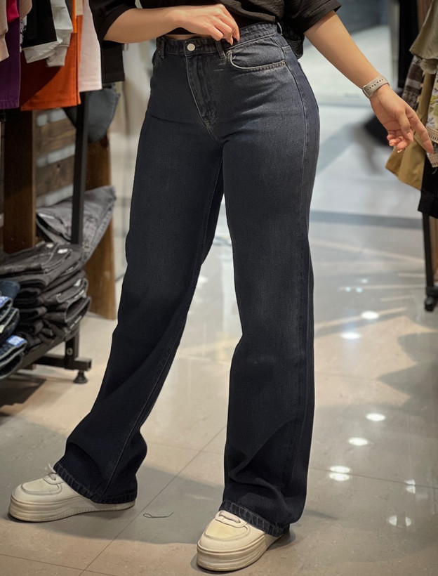 شلوار جین نیم بگ قد بلند زنانه