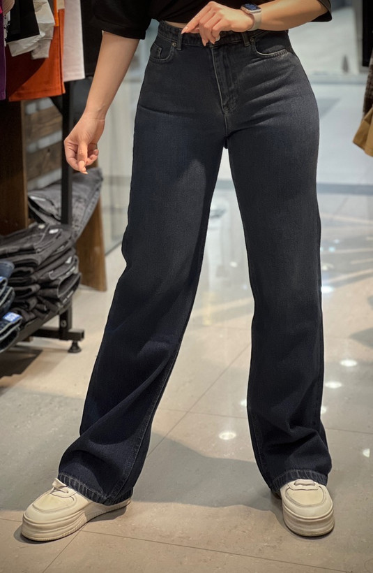 شلوار نیم بگ خام شور زنانه جین