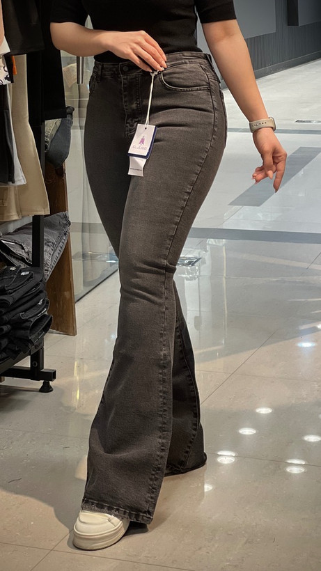 شلوار جین دمپا زغالی زنانه