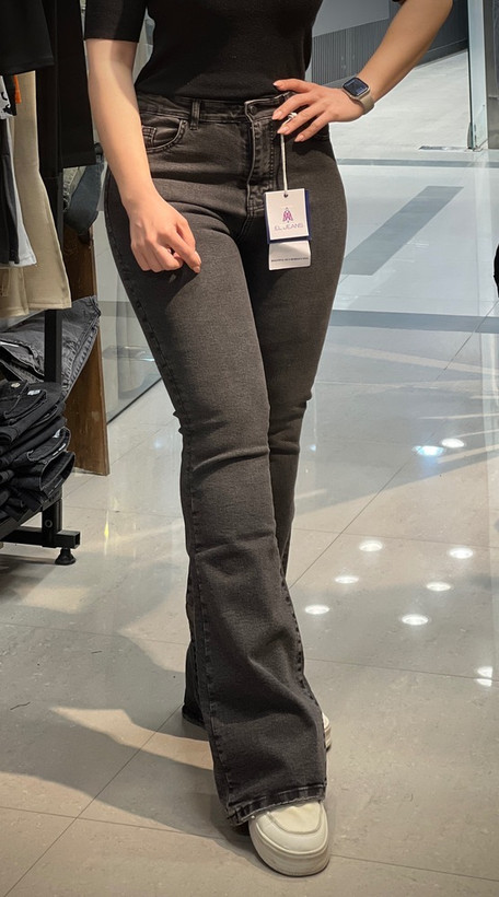 شلوار بوتکات زنانه زغالی