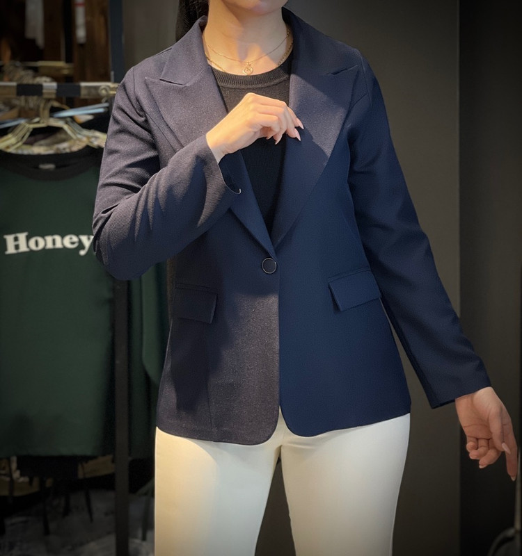 کت سورمه ای شیک زنانه