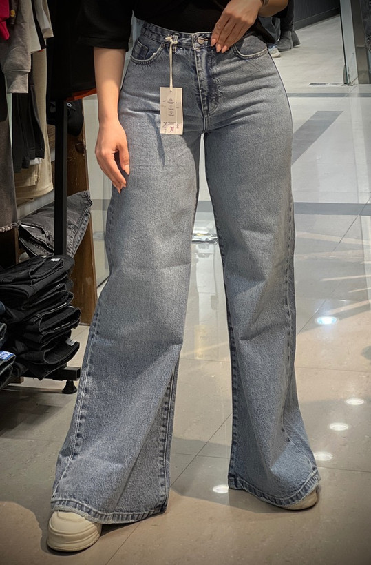 شلوار فلر بگ زنانه یخی