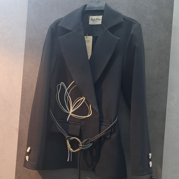 کت مشکی گلدوزی زنانه