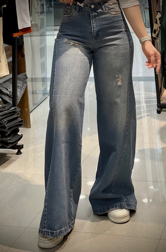 شلوار شافل زنانه ابی روشن