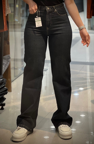 شلوار جین راسته سورمه ای زنانه