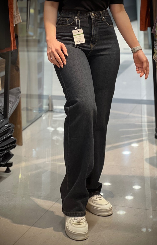 شلوار سورمه ای جین زنانه