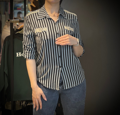 شومیز راه راه وارداتی زنانه