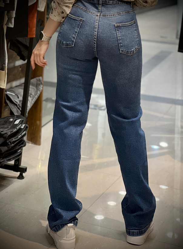 شلوار واید استریت جین کشی زنانه