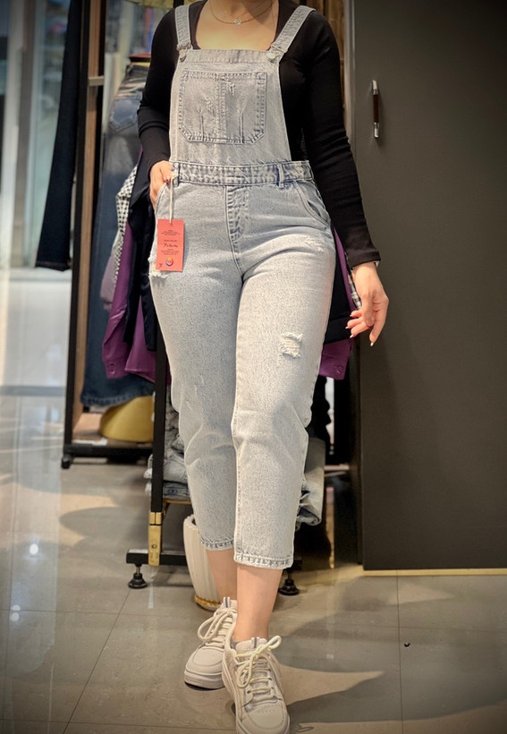 سرهمی جین زنانه اسپرت