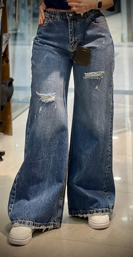 شلوار جین فول بگ زنانه