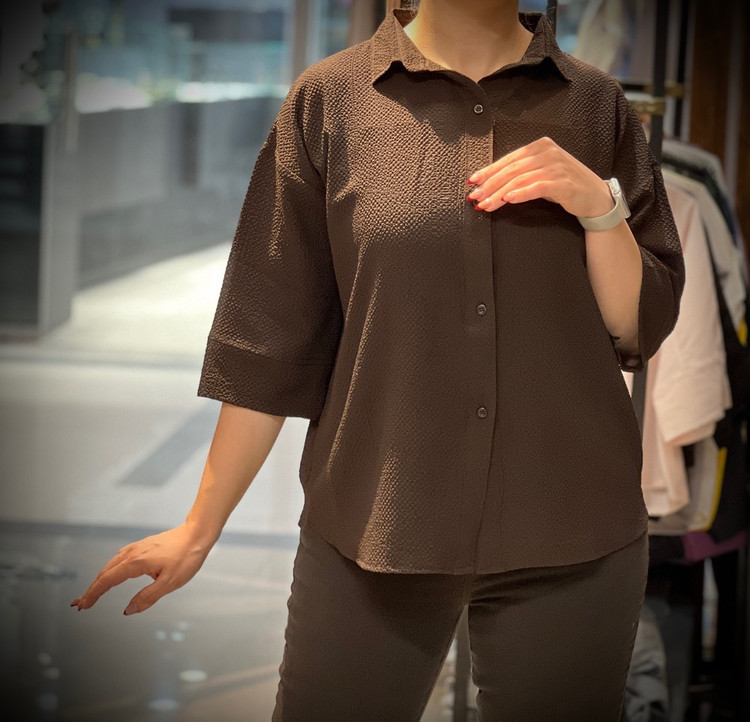 شومیز باکسی پارچه کریشه