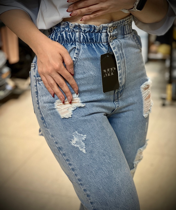 شلوار شیک جین مام زنانه