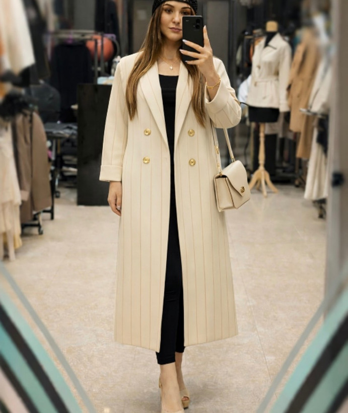 مانتو بلند کرپ مازراتی زنانه