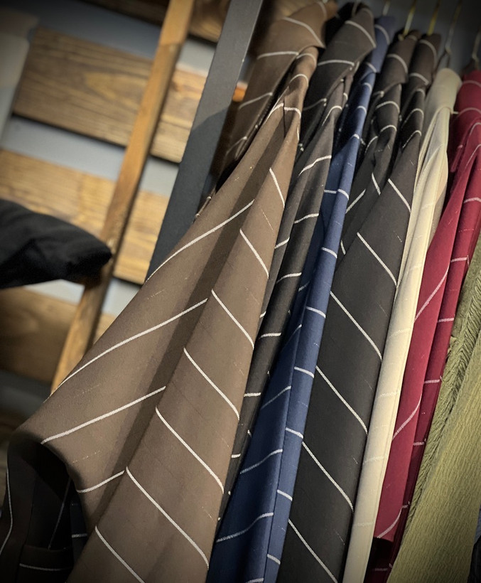 مانتو کرپ مازراتی بلند راه راه