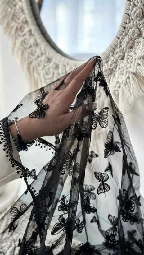 شال طرح دار وارداتی پروانه