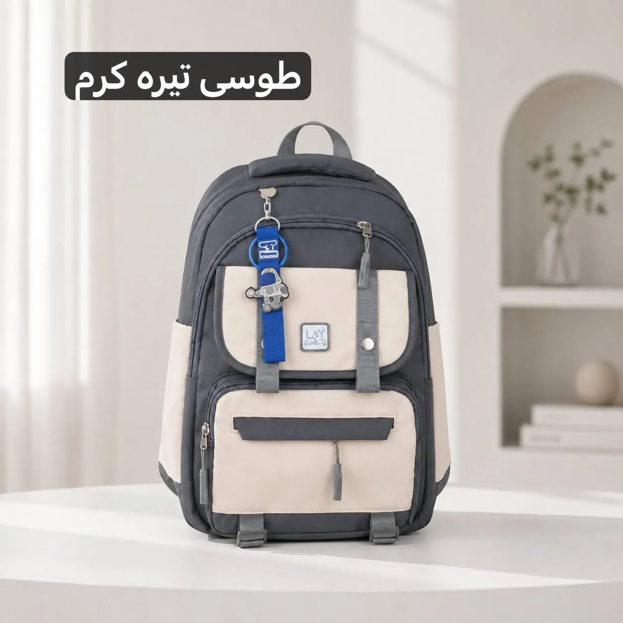کوله پشتی برزنتی مدرسه و دانشگاه مناسب ابعاد 43 در 36 سانتیمتر