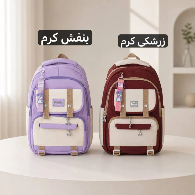 کوله پشتی برزنتی مدرسه و دانشگاه مناسب ابعاد 43 در 36 سانتیمتر