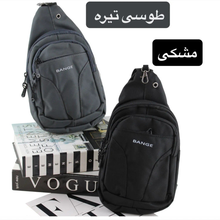 کیف دوشی اسپرت مردانه پارچه ای با بند بلند و سه جیب بیرونی