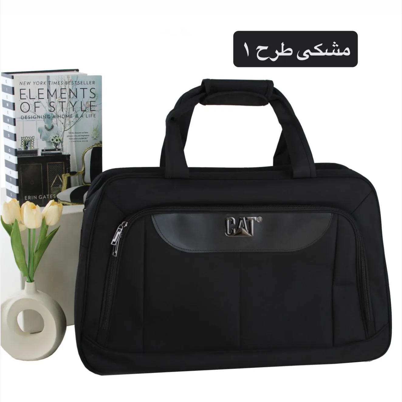ساک ورزشی و اسپرت پارچهای با بند بلند و آستر ساتن ابعاد 20x40x58 سانتیمتر