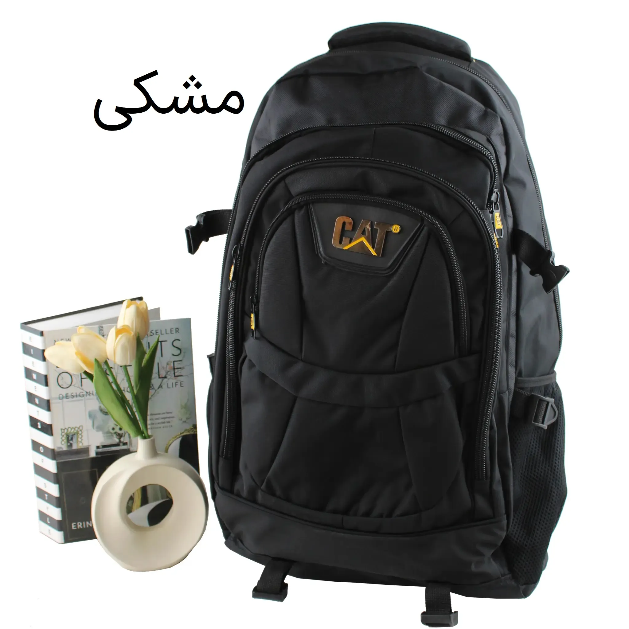 کوله پشتی پارچه ای مسافرتی و ورزشی دارای بند بلند و جیب متعدد ابعاد 55 در 30 در 25 سانتیمتر