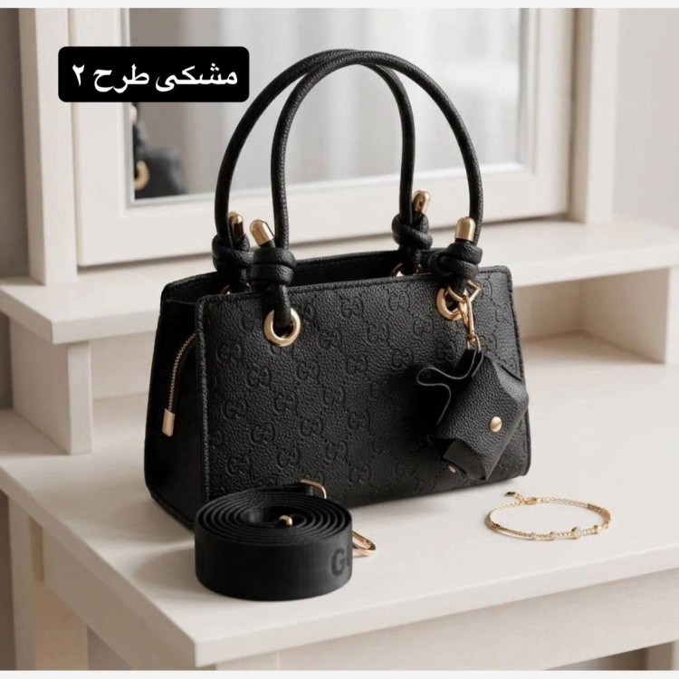 کیف پاسپورتی چرم مصنوعی زنانه روزمره مجلسی زیپدار بند بلند